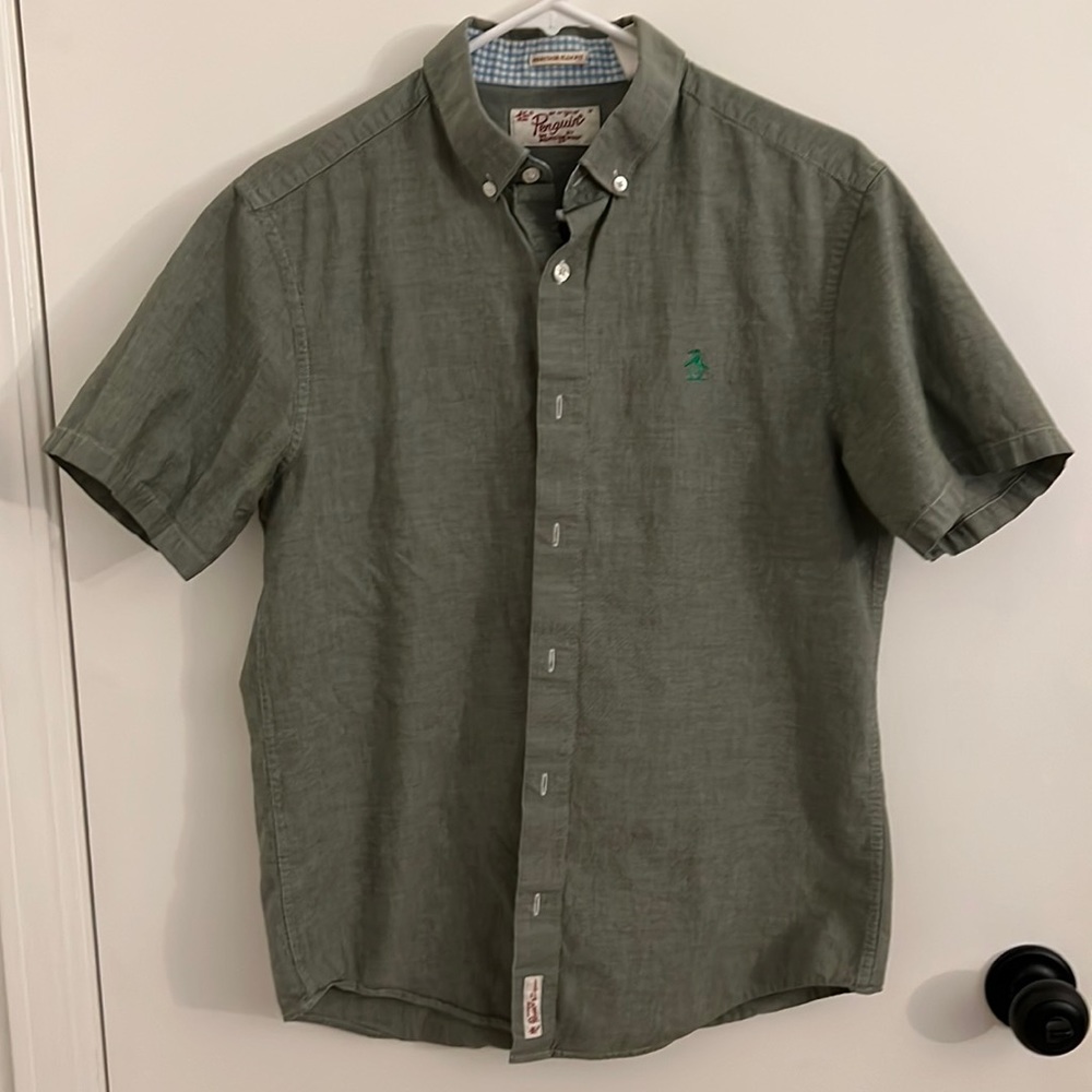 Penguin Mens short sleeve button up